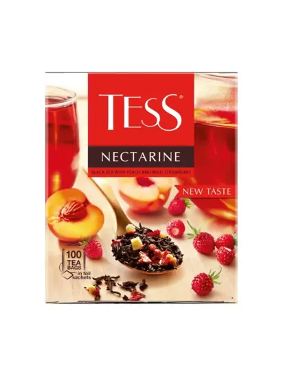 Чай черный Tess Nectarine, в пакетиках, 100 шт. (с ВБ Кошельком и Клубом)
