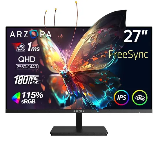 Монитор ARZOPA M1RC 27, 27", 2560х1440, 180 Гц, FSAT IPS, 1 мс