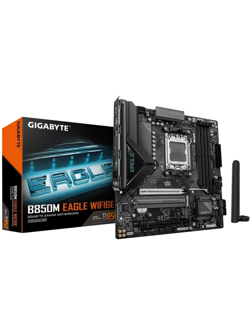 Материнская плата GIGABYTE B850M EAGLE WIFI6E, mATX, AM5, PCIe 5.0, 2.5GbE (с подпиской, с ВБ кошельком)