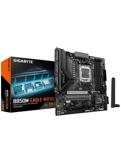 Материнская плата GIGABYTE B850M EAGLE WIFI6E, mATX, AM5, PCIe 5.0, 2.5GbE (с подпиской, с ВБ кошельком)
