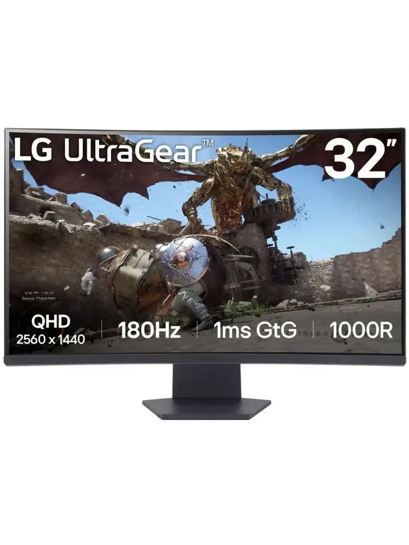 Монитор 31.5" LG 32GS60QC-B, изогнутый, VA, 2560×1440, 180 Гц (с подпиской, с ВБ кошельком)