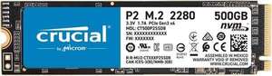 SSD накопитель Crucial P2 500 GB, M.2, PCIe NVMe