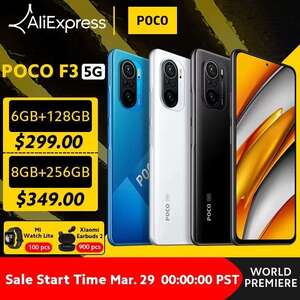 Смартфон POCO F3 6/128 Гб (Snapdragon 870,UFS 3.1, AMOLED)