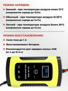 Зарядное устройство для аккумулятора Tianye 12V