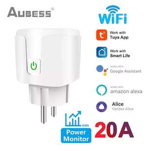 Умная розетка Tuya с Wi-Fi 16А/20А