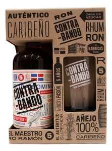 [СПб] Ром Contrabando 5 лет + стакан в подарочной упаковке, 0.7л