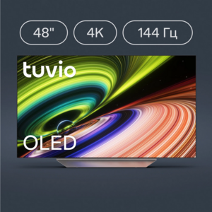 Телевизор OLED 48" Tuvio TO48UFGCV5 (4K, 144гц, Смарт ТВ)