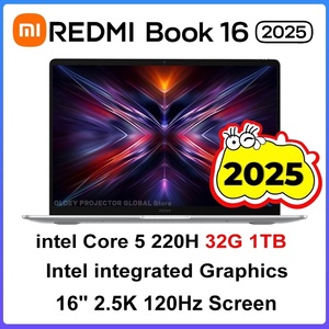Ноутбук Xiaomi REDMI Book 16 2025 intel Core 5 220H Intel Графика 32 ГБ DDR5 ОЗУ 1 ТБ SSD 16cin 2.5K 120 Гц