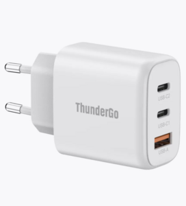 Зарядное устройство ThunderGo WL-65 (GaN, 65 Вт, PD, QC, 2 Type-C, 1 Type-A) с WB кошельком