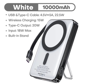 Внешний аккумулятор TUODES с беспроводной зарядкой на 10000mah