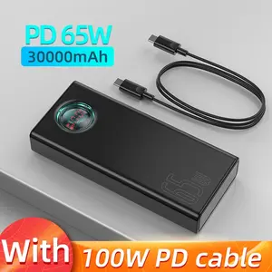 Внешний аккумулятор Baseus Amblight Quick Charge 65W (30000 мАч, PD 65 Вт, USB-A - 4 шт, USB-C - 1 шт, дисплей)