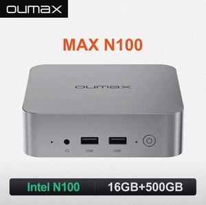 Мини-ПК OUMAX Max N, Intel N100, RAM 16 ГБ, SSD 500 ГБ