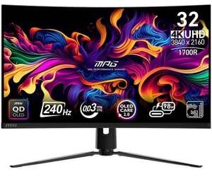 Изогнутый QD-OLED монитор MSI 321CURX 32" 240гц 4K (с макс. ВБ кошельком)