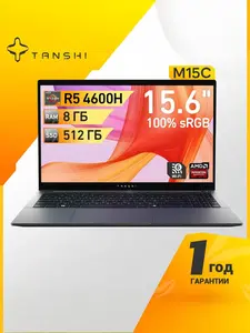 Ноутбук TANSHI M15C (15.6", AMD Ryzen 5 4600H, RAM 8 ГБ, SSD 512 ГБ, AMD Radeon Graphics, Linux, (M15C-R541UM) (с Ozon картой))