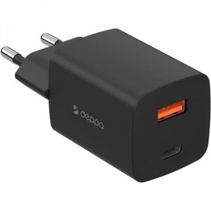 Зарядное устройство Deppa USB-A + USB-C, 45W, GaN