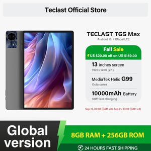 Планшет Teclast T65 Max 13", Android 15, MediaTek G99 8/256 ГБ