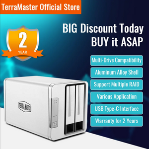 DAS TerraMaster D2-310 корпус RAID для 2×HDD/SSD, USB 3.1, алюминиевый (из РФ)