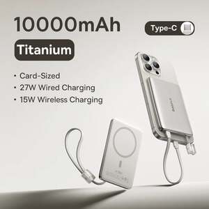 Магнитный внешний аккумулятор Baseus Picogo Ultra Slim 10000 мАч, 15 Вт