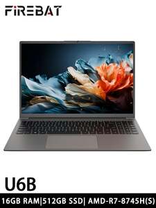 Ноутбук Firebat U6 16", 16/512ГБ, R7 8745HS, Radeon 780M