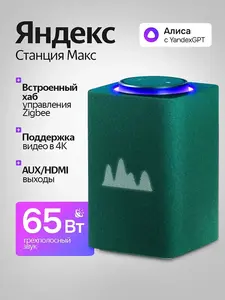 Умная колонка станция Яндекс Макс Zigbee с Алисой (с макс. кошельком ВБ)
