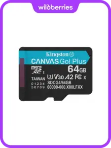 Карта памяти Kingston 64 ГБ Canvas Go! Plus (с ВБ кошельком)