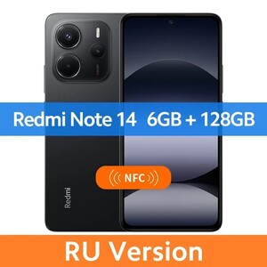 Смартфон Xiaomi Redmi Note 14 4G, 6/128ГБ, NFC, RU Version, чёрный 