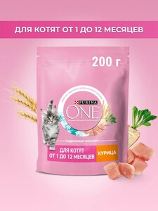 Сухой корм PURINA ONE® для котят с курицей, 200 г