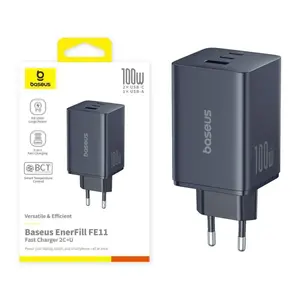 Сетевое зарядное устройство Baseus EnerFill FE11 Fast Charger 2C+U 100W (с картой OZON)