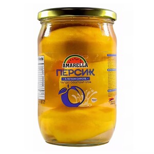 Персики в сиропе Amarella 720 г (с ВБ кошельком)