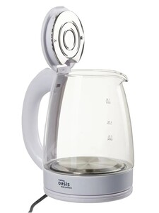 Чайник электрический стеклянный making Oasis everywhere белый K-8GW 1.8 л, 2000 Вт (с картой OZON)