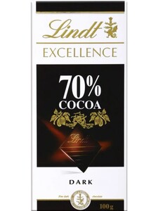 Горький шоколад Lindt 70%, 100 г (с картой OZON)