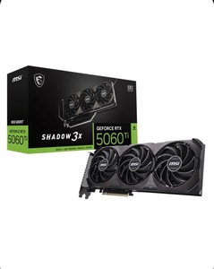 Видеокарта MSI GeForce RTX 5060 Ti 8 ГБ (RTX 5060 Ti 8G SHADOW 3X OC CLASSIC) (с картой OZON)