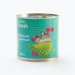Горошек зеленый Ozon fresh 400 г (с картой OZON)