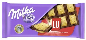 Шоколад молочный Milka LU с печеньем 87 г (с картой OZON)