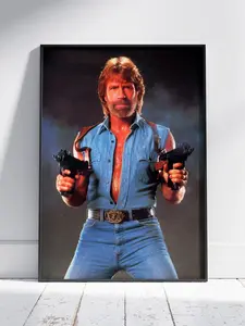 Постер на стену Чак Норрис 21x30 см (с картой OZON)