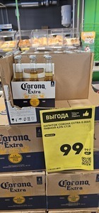 [МСК, возм., и др.] Напиток пивной светлый CORONA Extra 0.355 л