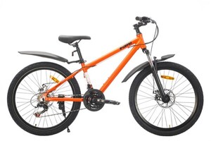 Велосипед 24" Fizard, 13" алюминий, дисковые тормоза, 21 скорость, оранжевый