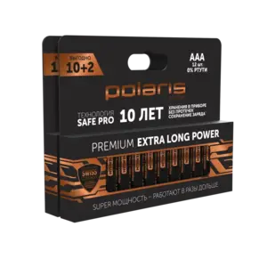 Батарейки щелочные мизинчиковые Polaris PB AAA Premium 24 шт (с картой Пэй)