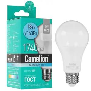 Лампа светодиодная Camelion LED/18W-A65-4K/E27