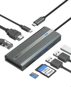 Док-станция USB-C HUB 8-в-1 SANZANG (из-за рубежа)