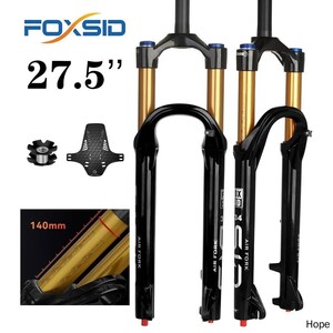 Пневматическая подвеска для горного велосипеда FOXSID M34, ход 140 мм, внутренняя труба 34 мм, пневматическая вилка для велосипеда, черное золото, 27,5 дюйма (с картой OZON, из-за рубежа)