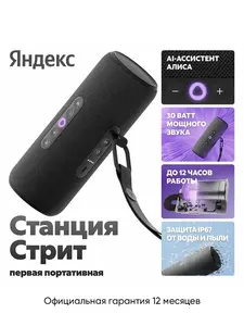 Портативная колонка Яндекс Станция Стрит с Алисой, 30 Вт (с ВБ кошельком)