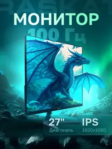 Монитор 27" Raskat I27F10DA, IPS, 100 Гц, 1920x1080 (с WB кошельком)