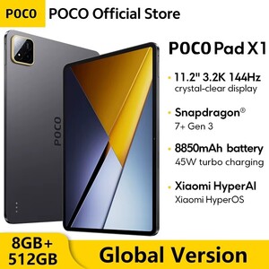 Планшет Poco Pad X1, 11", 8/512ГБ, Wi-Fi, Android